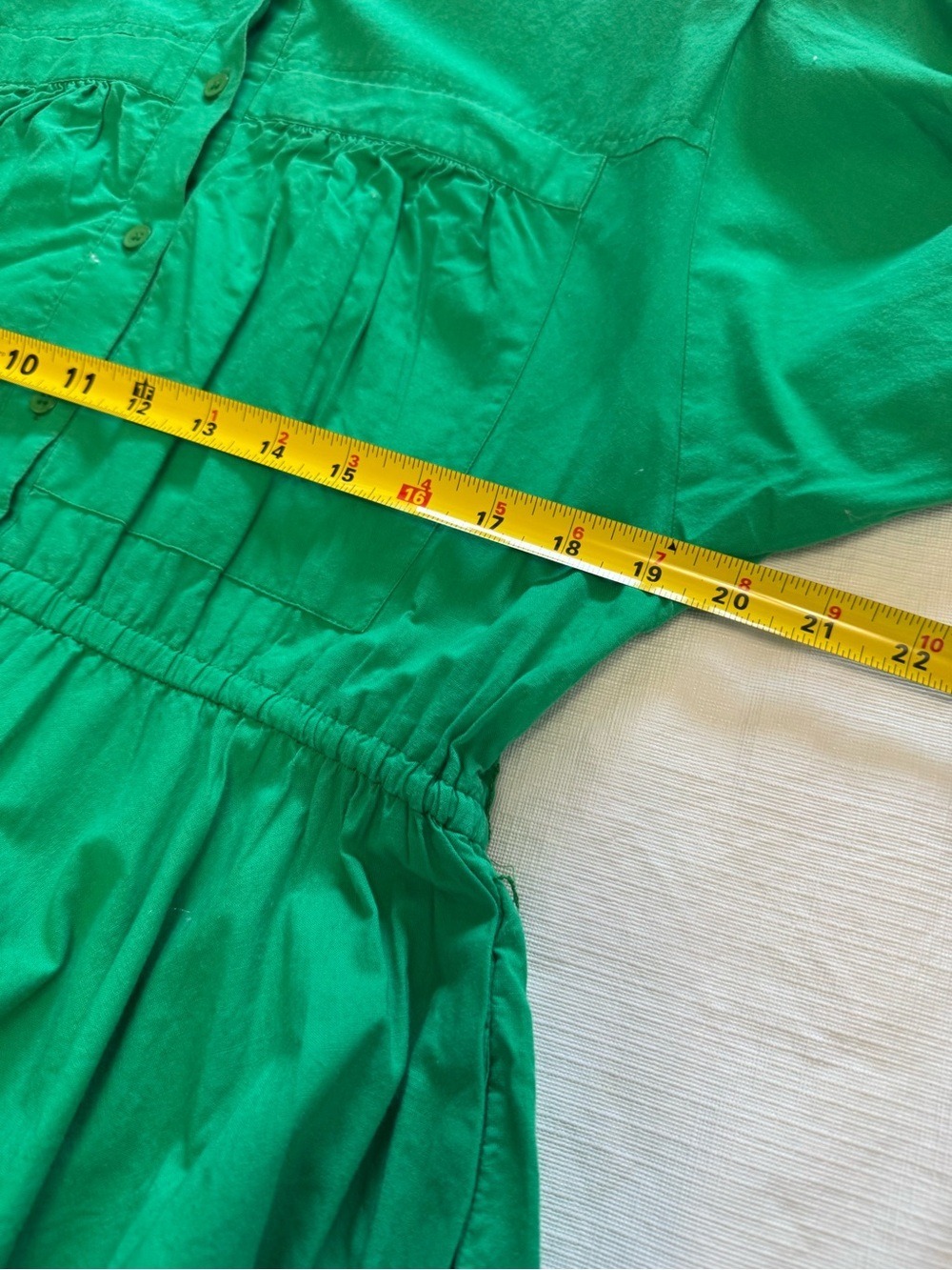 Vintage Dress Algo Emerald Green Long-Sleeve Collared Midi Dress Large - Picture 7 of 10